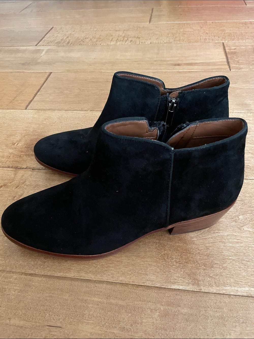 Sam Edelman Black Suede Ankle Boots